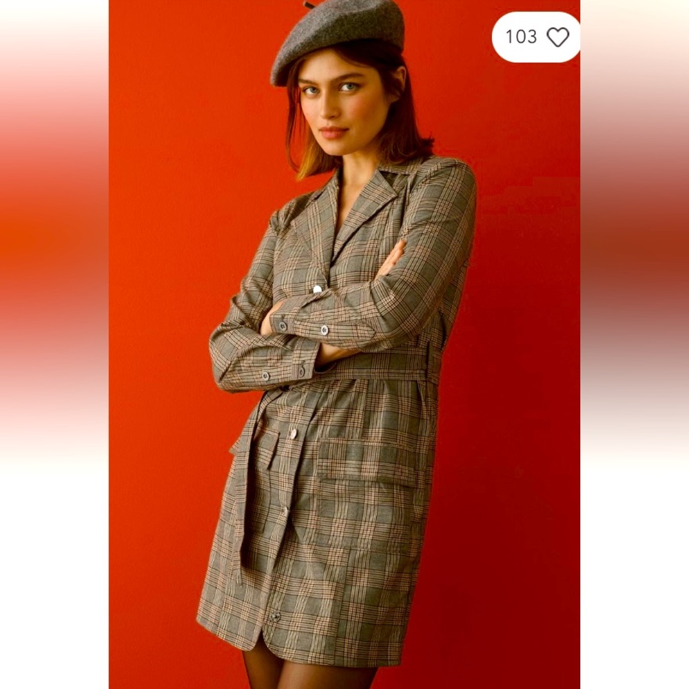 Pilcro Belted Blazer Dress